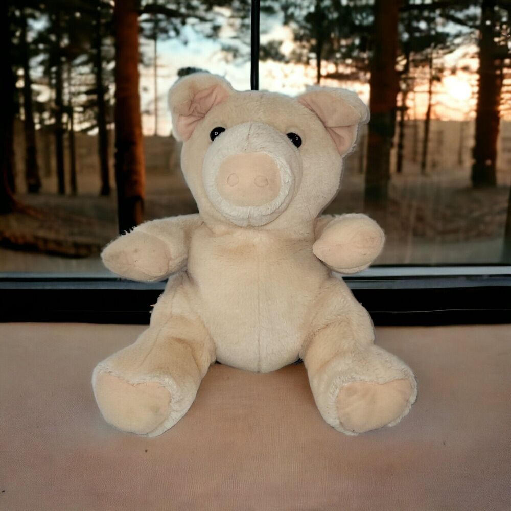 Vintage Heartline Graphics Int'l Pink‎ Pig Plush Stuffed Animal 1987 11"
